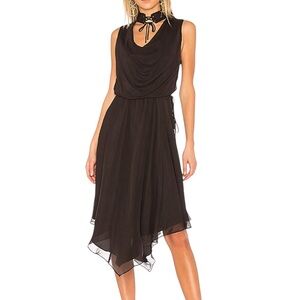 Haute Hippie Sleeveless Choker Silk Midi Dress Size 8 Original Price $445